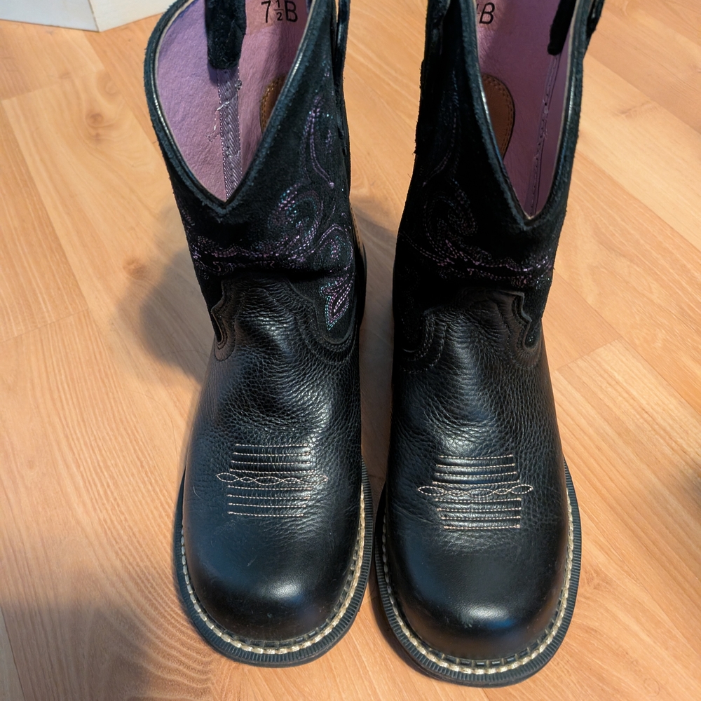 Black Western Leather Boots